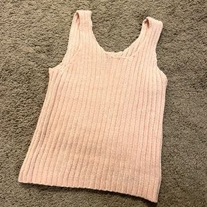 Pink velvet tank top